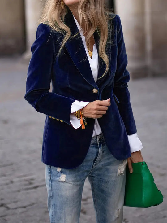 Carole™ | Elegant Velvet Blazer