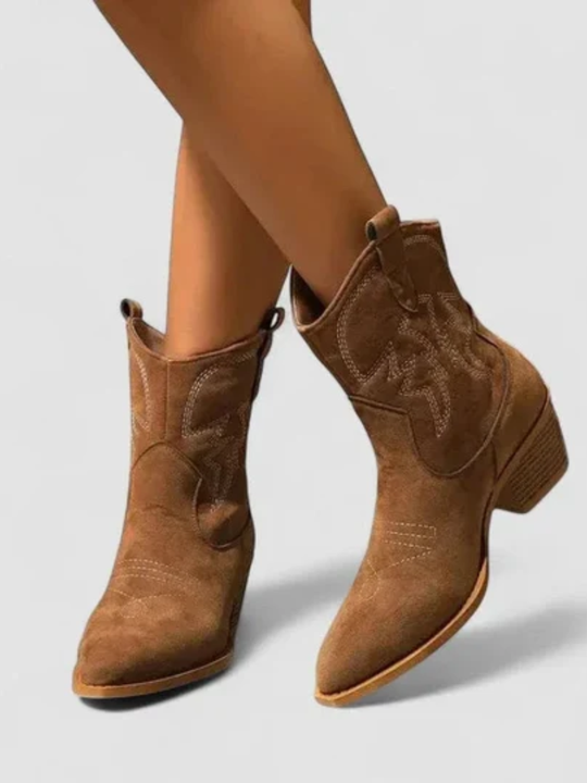 Greta™ | Classic Western Ankle Boots