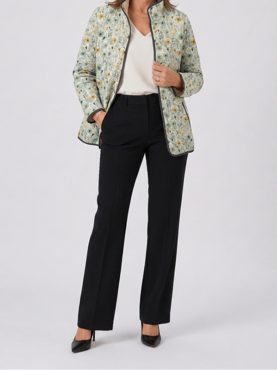 Nola | Delightful Floral-Printed Quilted Jacket