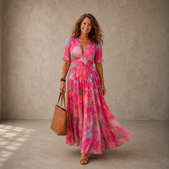 Sophie | Floral Pleated Dress