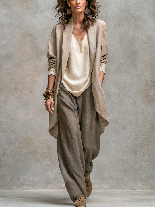 ELIANA | THREE-PIECE WIDE-LEG SUIT SET