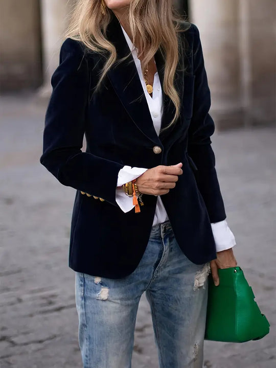 Carole™ | Elegant Velvet Blazer