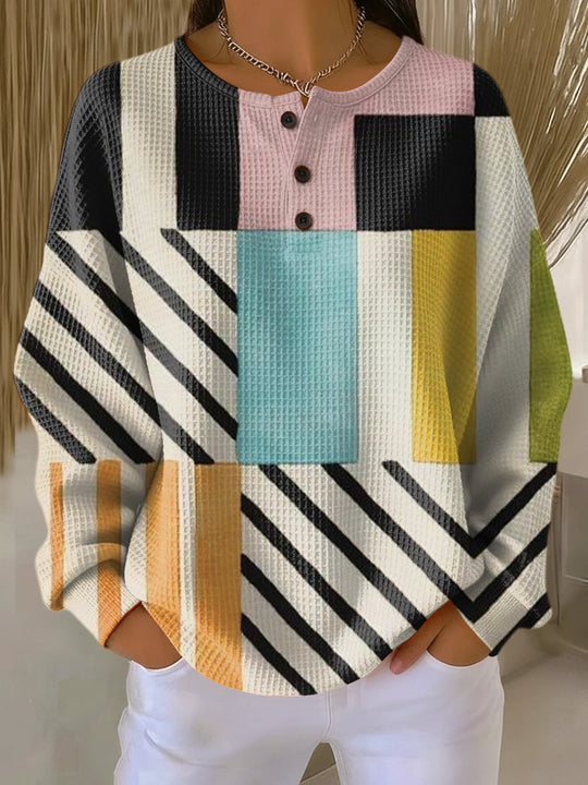 Karin | Colorful Check Pattern Sweater