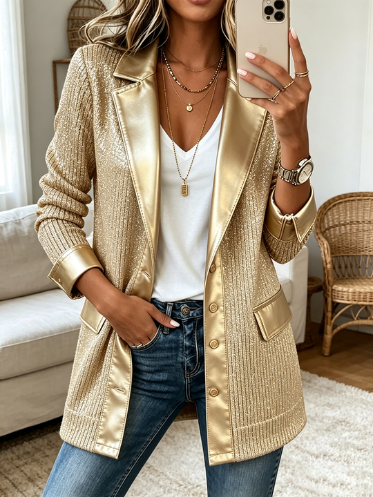 Marissa™ | Classic Feminine Shimmer Jacket Blazer
