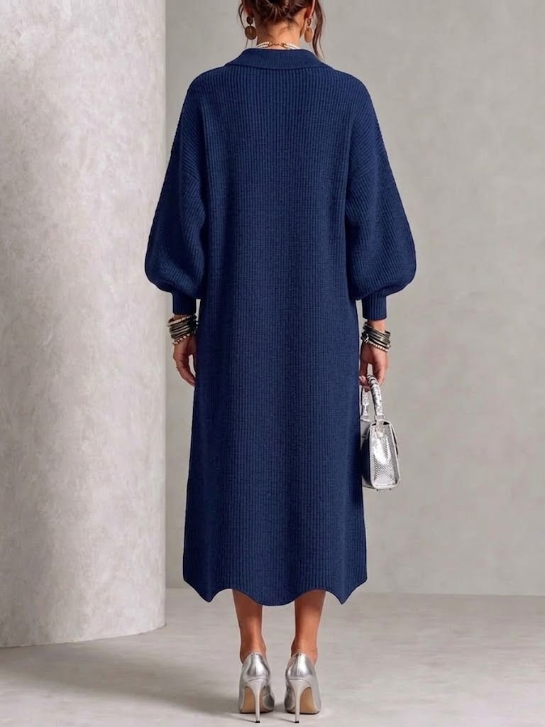 Suzie™ | Chic Long Sleeve Maxi Sweater Dress