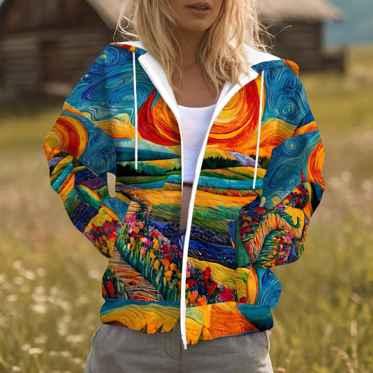 The Liv Sunburst Zip Hoodie