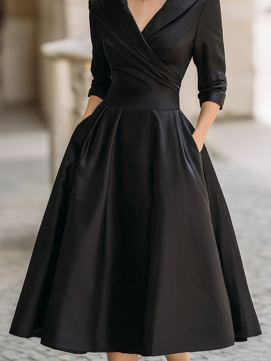 Elara | Satin Midi Dress