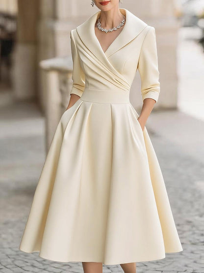 Elara | Satin Midi Dress