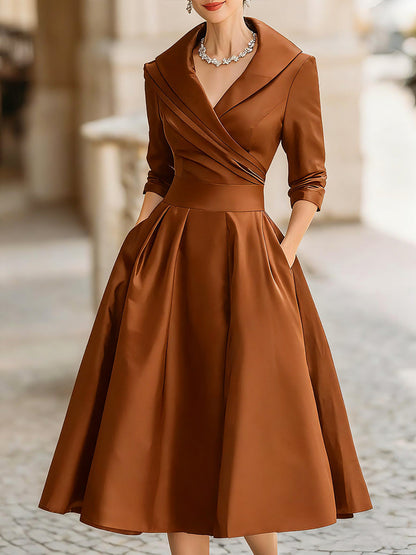 Elara | Satin Midi Dress