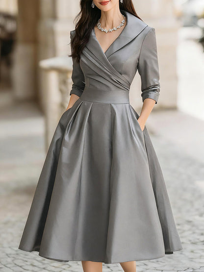 Elara | Satin Midi Dress
