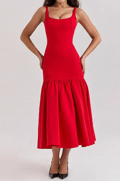 Anouk | Sleeveless Ruffle Midi Dress