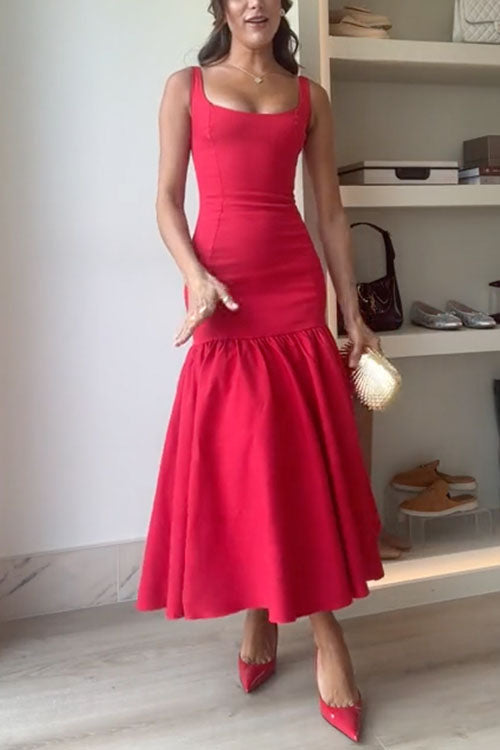 Anouk | Sleeveless Ruffle Midi Dress