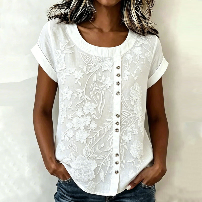 Karin | Casual Floral Print Blouse