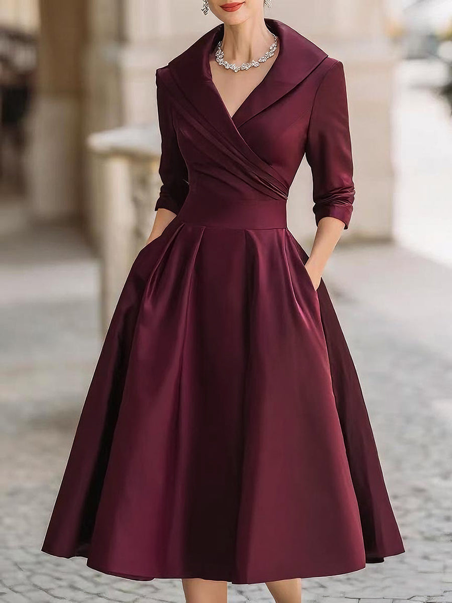 Elara | Satin Midi Dress