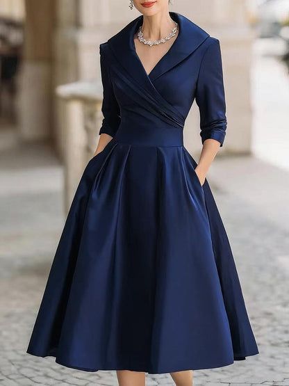 Elara | Satin Midi Dress