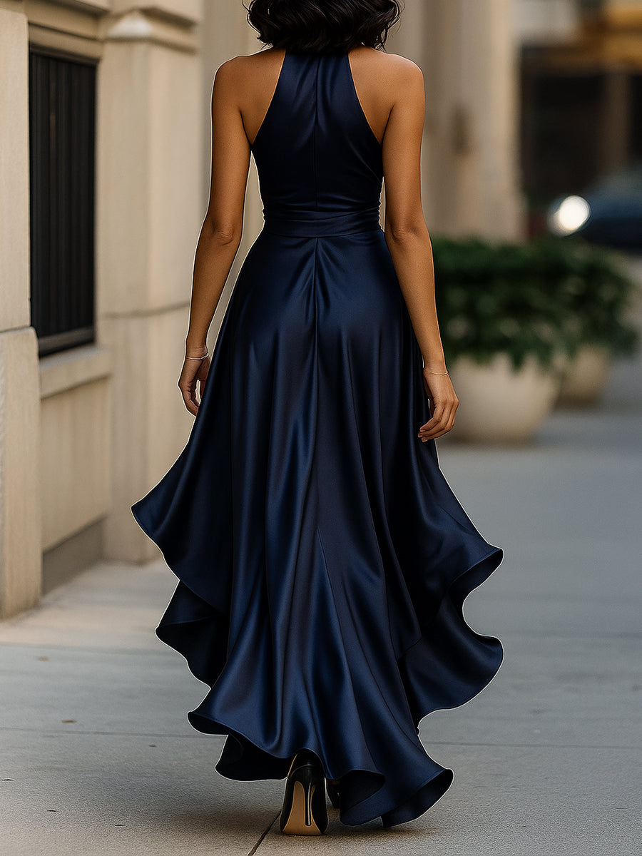 Cassandra | Satin Ruffle Gown
