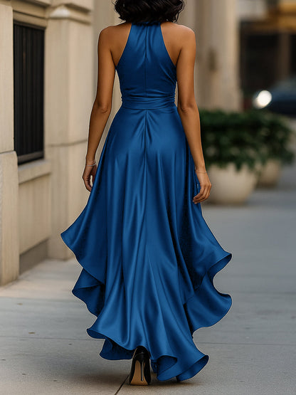 Cassandra | Satin Ruffle Gown