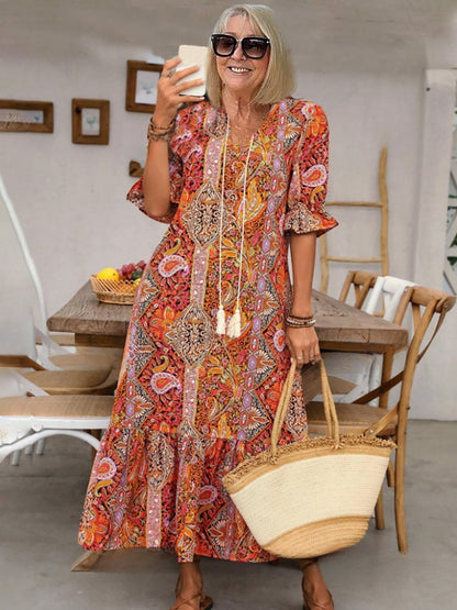 Gene | Boho Grace Midi Dress