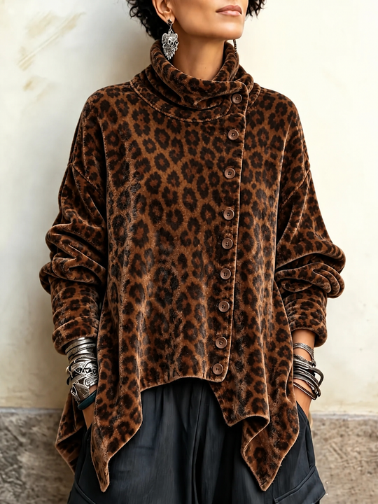 Sienna | Leopard Velvet Top