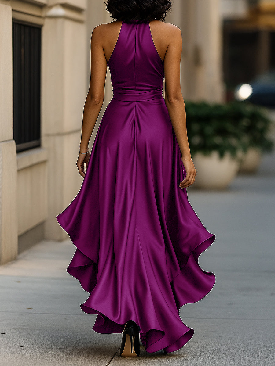Cassandra | Satin Ruffle Gown