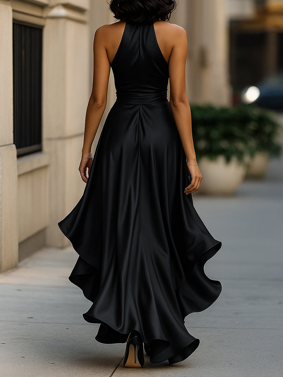 Cassandra | Satin Ruffle Gown