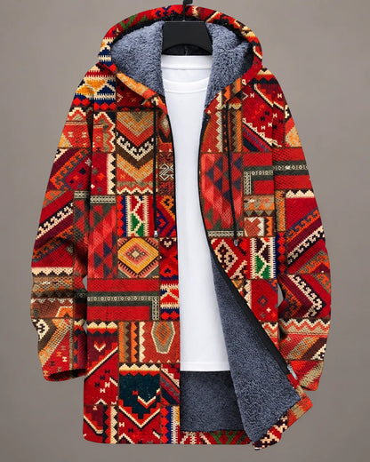 Aurelia Golden Scroll Hooded Jacket