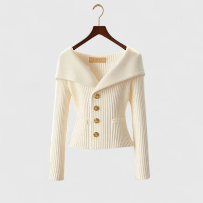 Daphne - Flattering Wide-Collar Cardigan