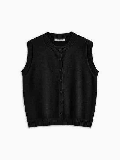 Casual Button Up Sweater Vest