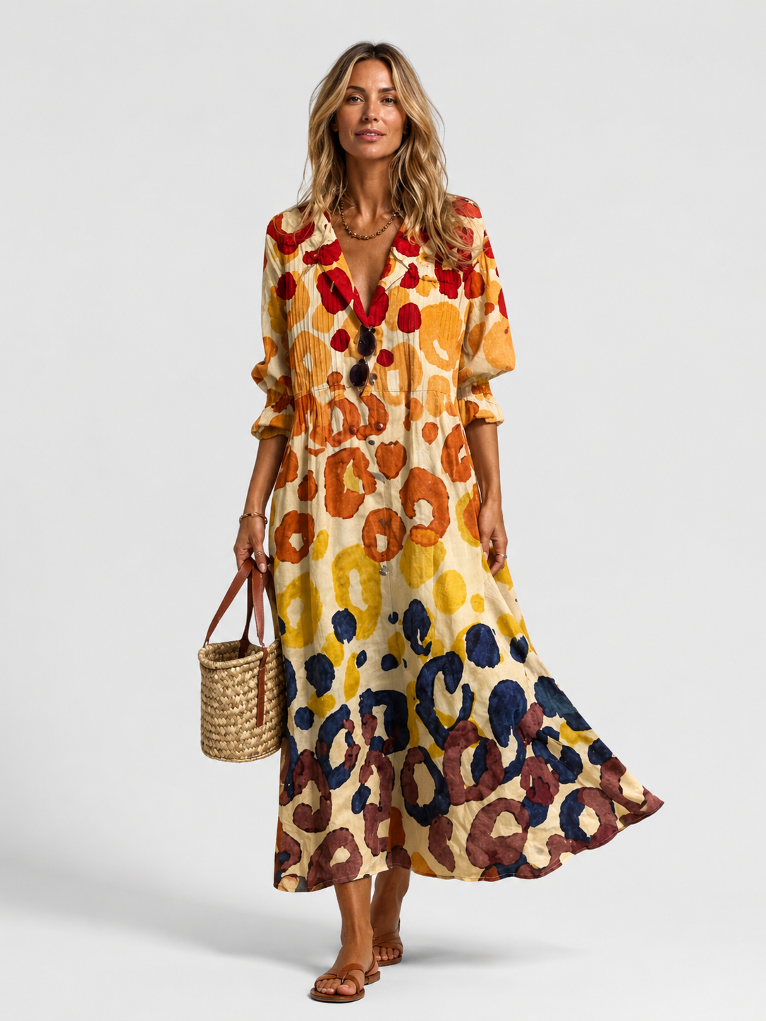 Eva | Printed Flora Midi