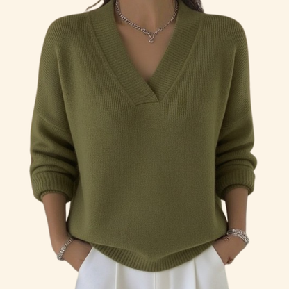 Shayla™ | Soft V-Neck Sweater