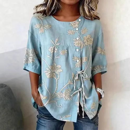 Eliana | Floral Embroidered Blouse