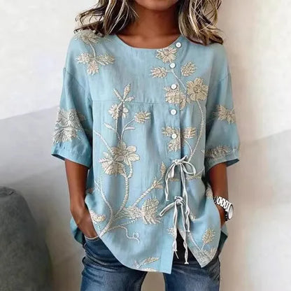 Eliana | Floral Embroidered Blouse