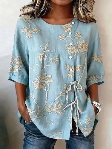 Eliana | Floral Embroidered Blouse