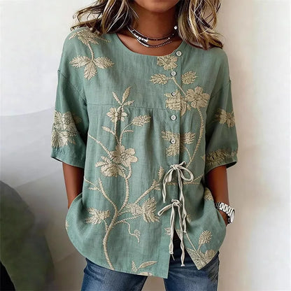 Eliana | Floral Embroidered Blouse