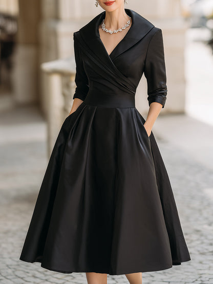 Elara | Satin Midi Dress