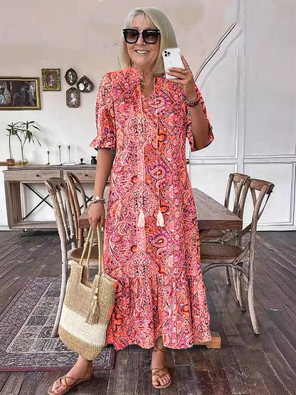 Gene | Boho Grace Midi Dress