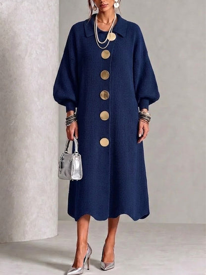Suzie™ | Chic Long Sleeve Maxi Sweater Dress