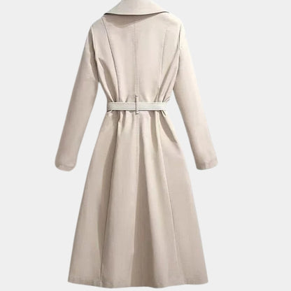 Clarice | Belted Classic Midi Trench Coat