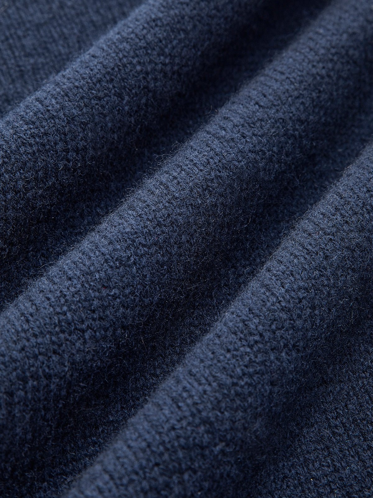 Mia - Women's Denim-Collar Knit Polo Sweater