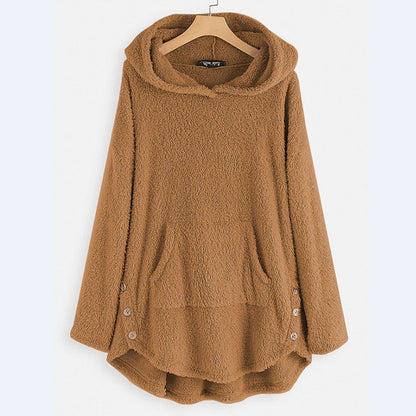 Luna | Women's Fleece Zip-Up Hooded Cat Pocket Sweater
