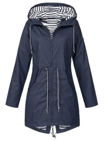 Margaret | Hooded Drawstring Rain Coat
