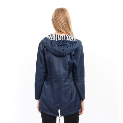 Margaret | Hooded Drawstring Rain Coat