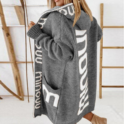 Rosabel | Hooded Open-Front Knit Cardigan
