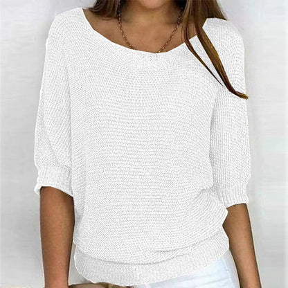 Eleanor | Women's Relaxed-Fit Batwing-Sleeve Knit Pullover Sweater