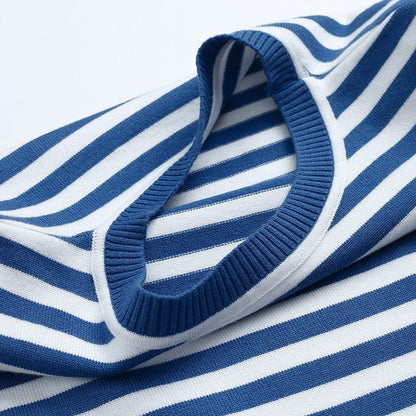 Evelyn | Women's Relaxed-Fit Nautical Striped Long Sleeve Sweater